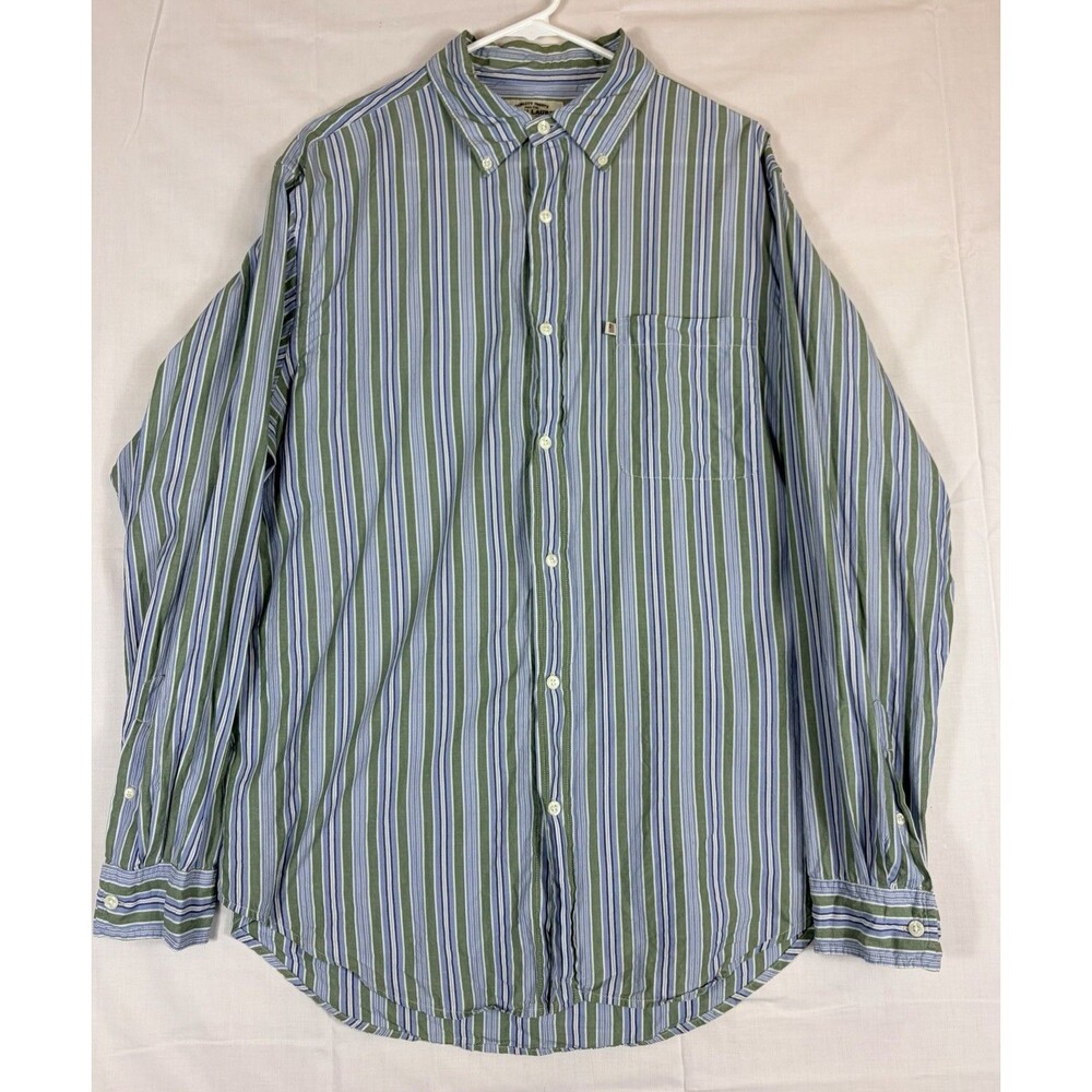 Ralph Lauren Jeans Company Shirt Vintage L/S Button Vertical Stripe Men’s Large